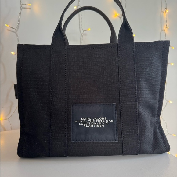 Marc Jacobs Black Tote with White Text - Picture 2 of 5
